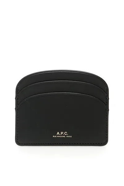 Apc Demi-lune Card Holder In Noir (black)