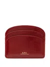Apc Demi Lune Cardholder In Brown