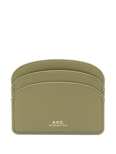 Apc Demi-lune Cardholder In Green