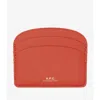 Apc A.p.c. Demi-lune Cardholder In Mango Orange In Orange