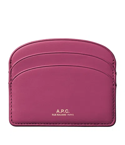 Apc Demi-lune Cardholder In Purple