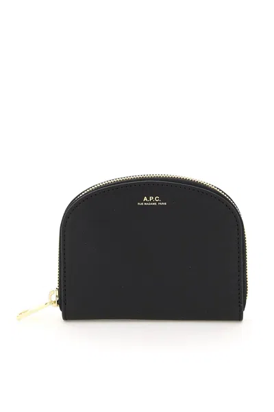 Apc Demi-lune Compact Wallet In Black