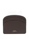 Apc Demi-lune Curved-edges Card Holder In Brown