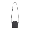 Apc Demi-lune Leather Bag In Black
