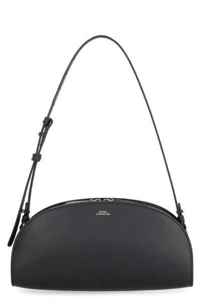 APC DEMI-LUNE LEATHER SHOULDER BAG