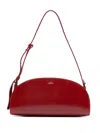 Apc Demi-lune Leather Shoulder Bag In Red