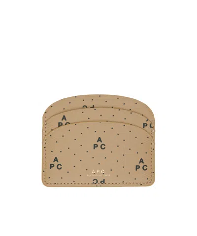 Apc Demi-lune Logo Card Bag In Nude