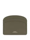 Apc Demi Lune Logo-detail Card Holder In Green