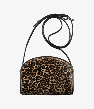 Apc Demi-lune Mini Bag One Size Black In Animal Print
