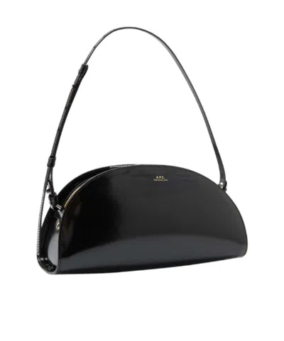 APC SMALL DEMI-LUNE SHOULDER BAG