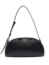 Apc Mini Demi-lune Structured Shoulder Handbag In Black