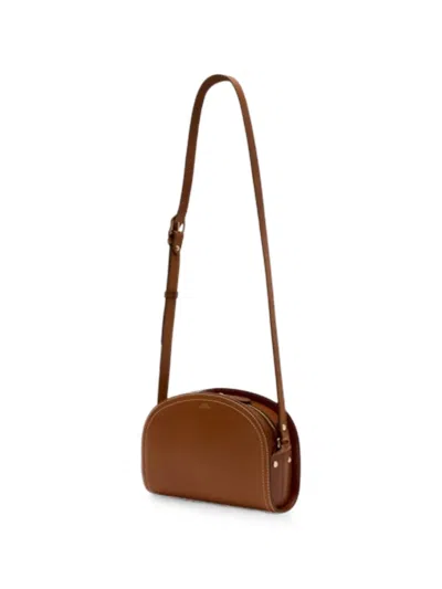 A.p.c. Demi Lune Shoulder Bag In Brown