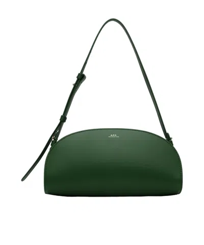 Apc Demi-lune Shoulder Bag In Green