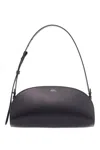 Apc Mini Demi-lune Structured Shoulder Handbag In Lzz Black (black)