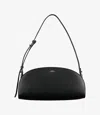 Apc Mini Demi-lune Structured Shoulder Handbag In Black
