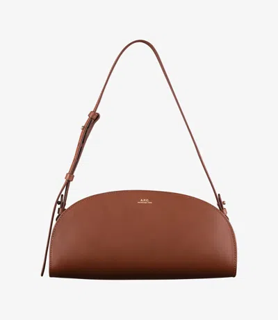 Apc Demi-lune Shoulder Bag One Size Hazelnut In Brown