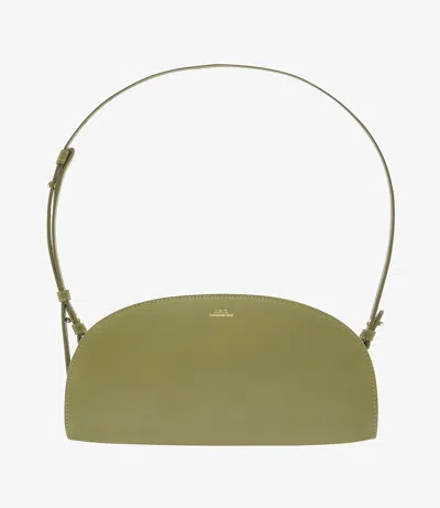 Apc Demi-lune Shoulder Bag One Size Kbc In Gray