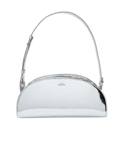 Apc Demi-lune Shoulder Bag In Silver