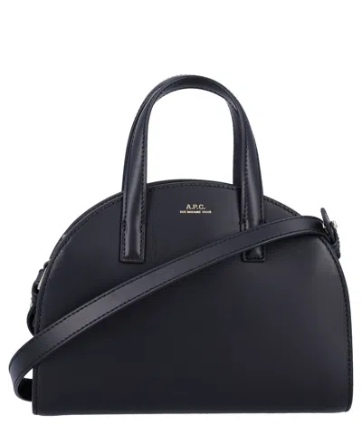Apc Demi Lune Small Handbag In Black