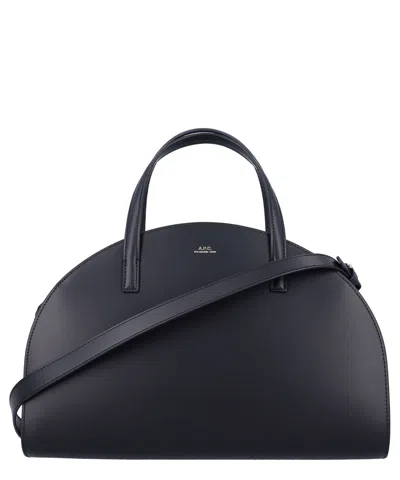 Apc A.p.c. Curved Silhouette Tote Bag In Black