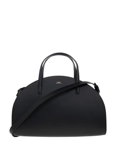 Apc A.p.c. Curved Silhouette Tote Bag In Black