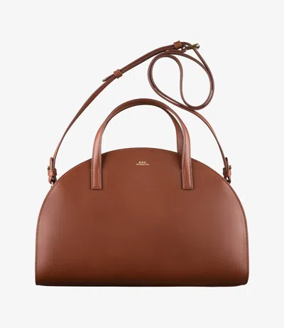 APC DEMI-LUNE TOTE BAG ONE SIZE NUT BROWN
