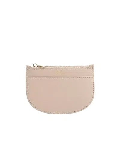 Apc Demi-lune Wallet In Nude