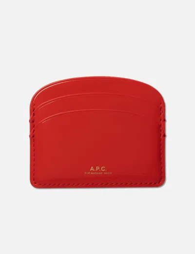 A.p.c. Demi-lune Cardholder In Red