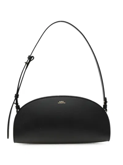A.p.c. Demi-lune Shoulder Bag In Black