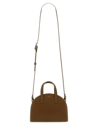 A.p.c. Demi-lune Tote Bag Small In Brown