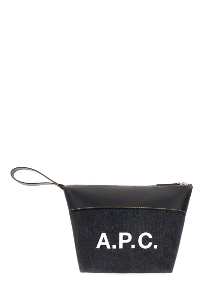 Apc Denim Axel Pouch In Iak