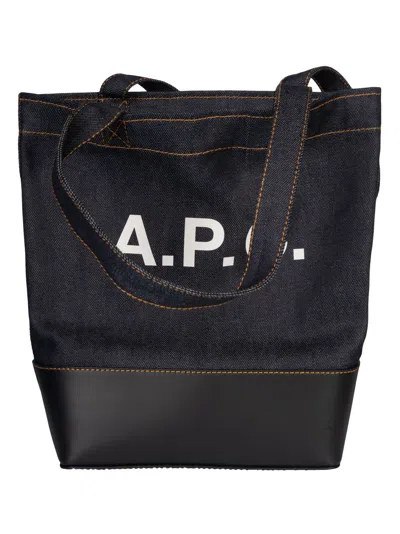 Apc Axel Denim Tote In Blue