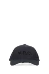 Apc Visor Cap In Textured Denim Blend