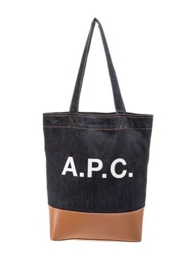 Pre-owned A.p.c. Denim Bucket Bag In Blue