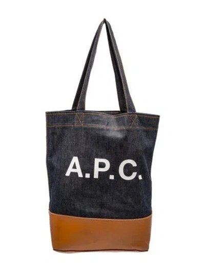 Pre-owned A.p.c. Denim Bucket Bag In Blue