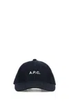 Apc A.p.c. Black Stretch Cotton Charlie Baseball Cap