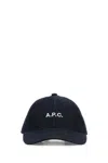 Apc A.p.c. Black Stretch Cotton Charlie Baseball Cap