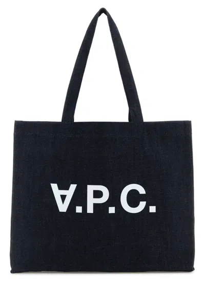 Apc Denim Daniela Shopping Bag In Black