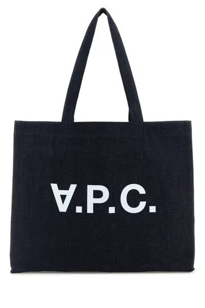 Apc A.p.c. Denim Daniela Shopping Bag