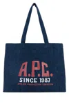 Apc A.p.c. Women Denim Diane Shopping Bag In Indigodelave