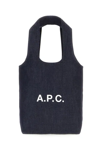 Apc Denim Handbag In Purple