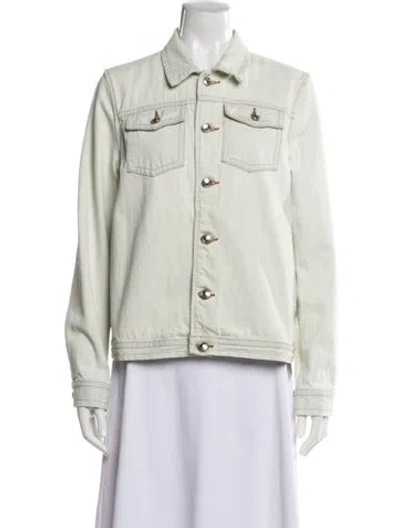 Pre-owned Apc Denim Jacket In Green