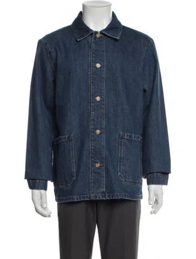 Pre-owned A.p.c. Denim Jacket W/ Tags In Blue