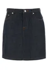 Apc Denim Jupe Mini Skirt In Blue