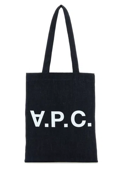 Apc A.p.c. Denim Laure Shopping Bag