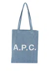 APC A.P.C. DENIM LOU TOTE BAG WITH WOMEN