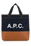 Apc A.p.c. Denim Mini Axel Shopping Bag In Blue