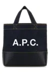 Apc A.p.c. Denim Mini Axel Shopping Bag In Blue