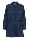 Apc A.p.c. Mini Denim Dress In Blue
