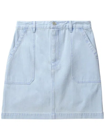 Apc Denim Mini Skirt In Blue